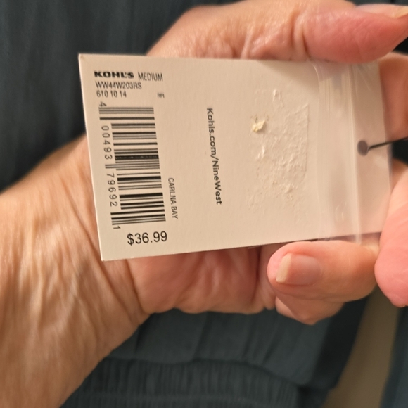 Nine West Teal Long Sleeve Blouse - Picture 7 of 7